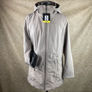 Stone-Colored Andrew Marc Waterproof Jacket w/ Removable Hood